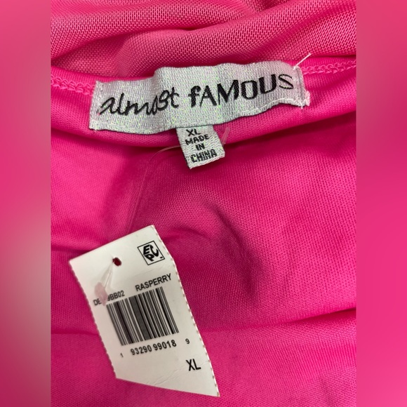 ALMOST FAMOUS Womens Pink Chain Strap Sleeveless Midi Sheath Dress Juniors XL - Picture 12 of 13